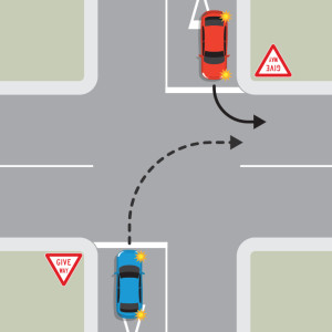 रास्ता देने के नियम — New Zealand Road Code illustration