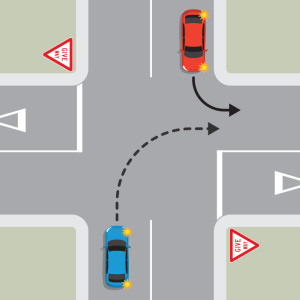 रास्ता देने के नियम — New Zealand Road Code illustration