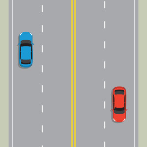 बाईं ओर रहना — New Zealand Road Code illustration