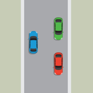 बाईं ओर रहना — New Zealand Road Code illustration
