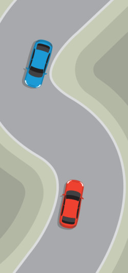 बाईं ओर रहना — New Zealand Road Code illustration