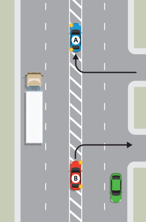 मोड़ (टर्निंग) — New Zealand Road Code illustration