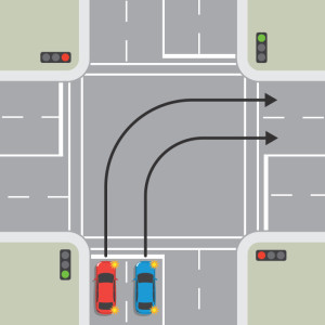 लेन का सही उपयोग करना — New Zealand Road Code illustration