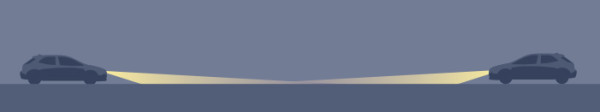 रात्रि ड्राइविंग — New Zealand Road Code illustration