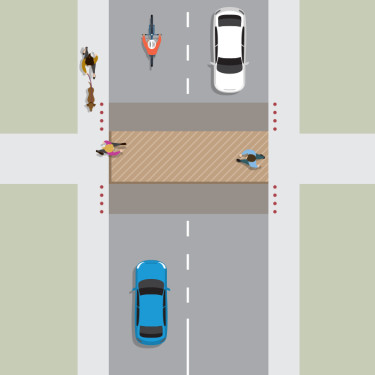 一般行人指引 — New Zealand Road Code illustration