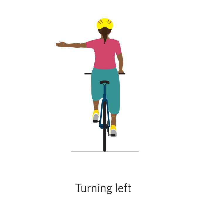 साइकिल चालकों के साथ सड़क साझा करना — New Zealand Road Code illustration