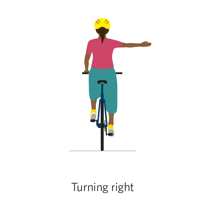 साइकिल चालकों के साथ सड़क साझा करना — New Zealand Road Code illustration